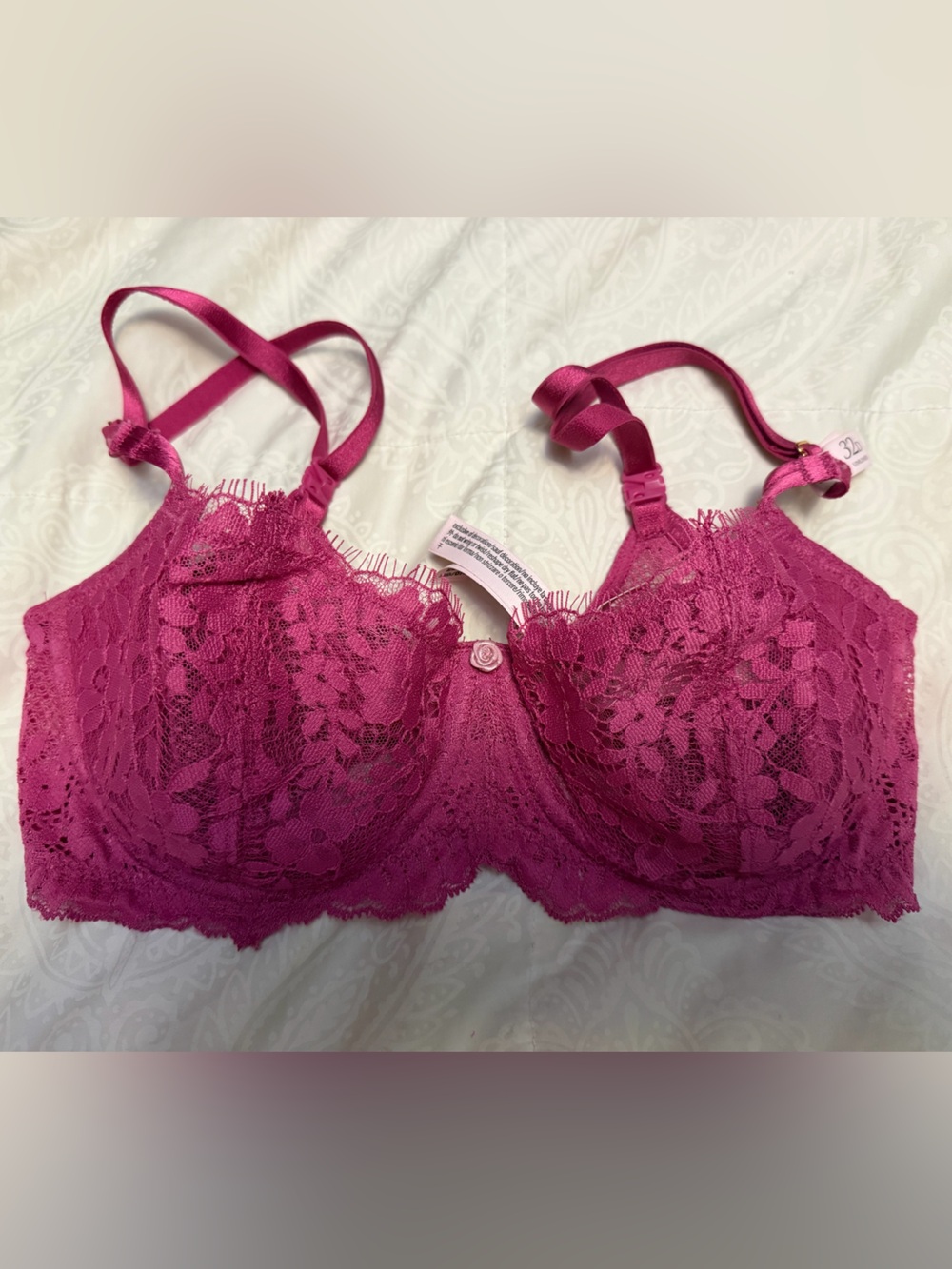 Victoria's Secret Lace Underwire Bra - Fuchsia